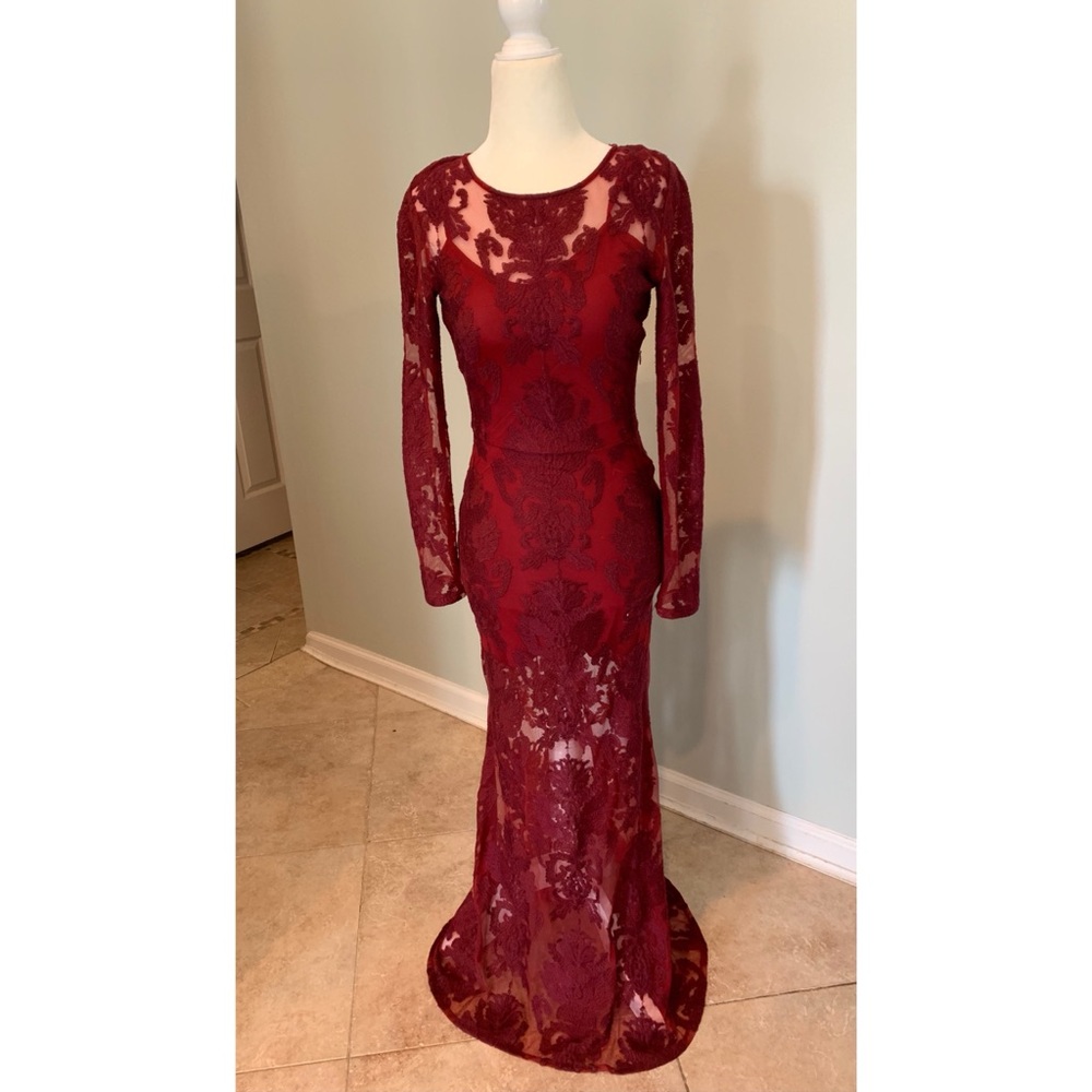 For Love & Lemons Wine Formal Dress